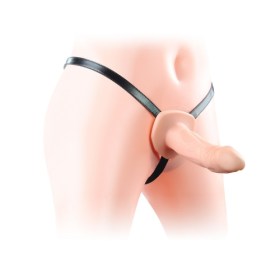 Unisex strap on sa trakama i otvorom za penis u boji kože LVTOY00047-2